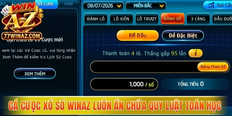 Cá cược xổ số WinAZ luôn ẩn chứa những quy luật toán học logic đằng sau
